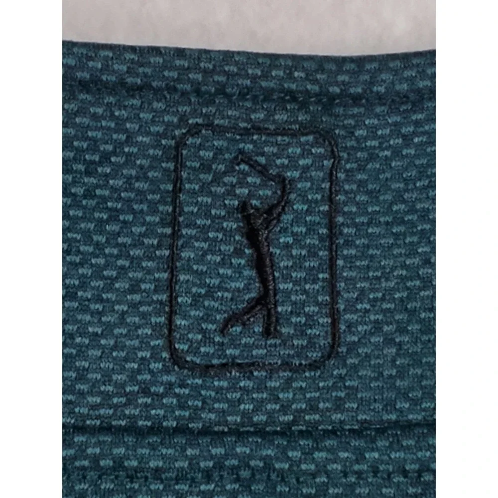 PGA Tour Mens XXL Quarter Zip‎ Pullover Teal Blue Fleece Lined Golf Jacket